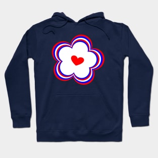 American flower with heart Hoodie